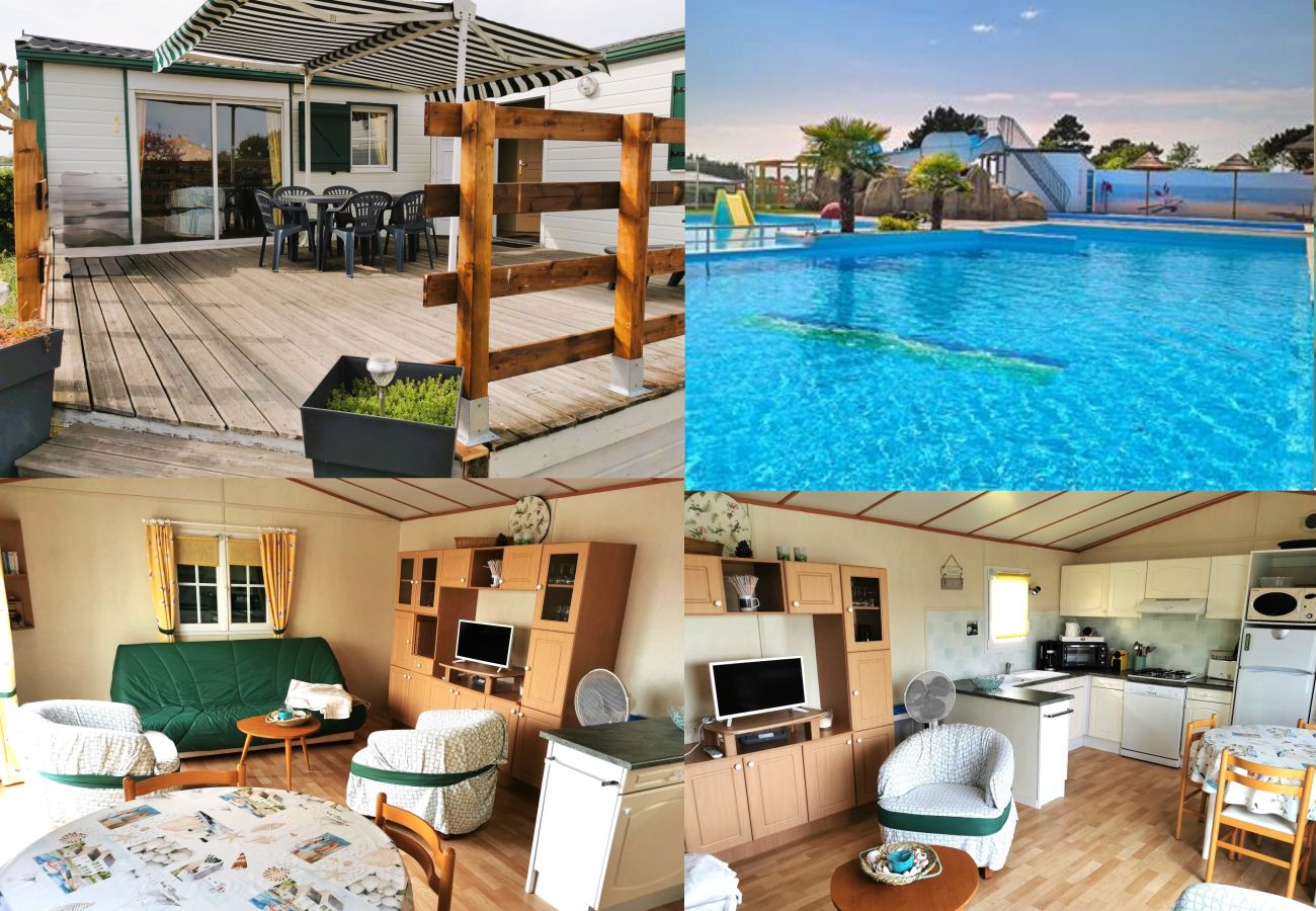 Bungalow à Brem-sur-Mer - L'Evasion - Mobil Home - Piscines chauffées